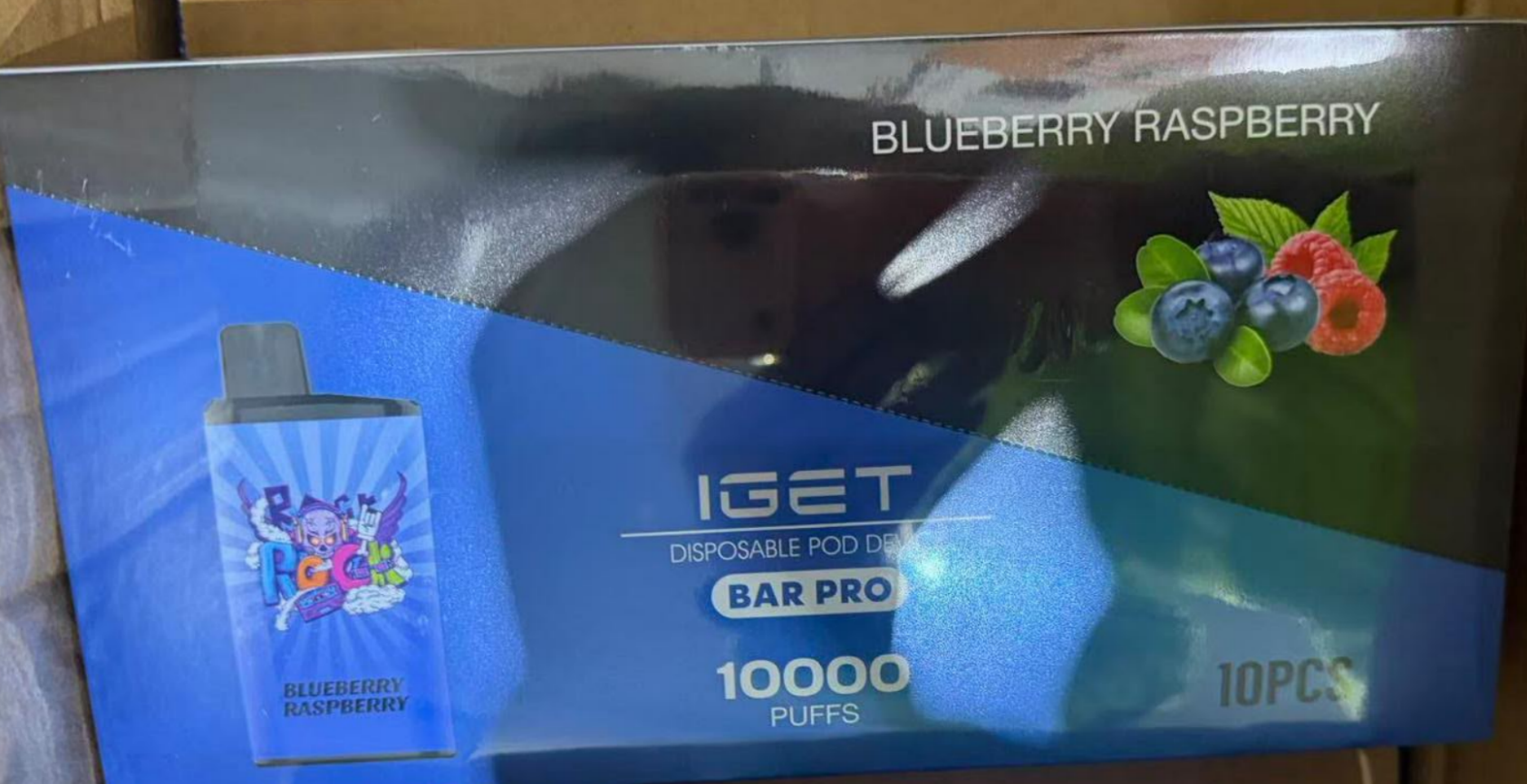 Blueberry Raspberry IGET Bar Pro 10000 Puffs